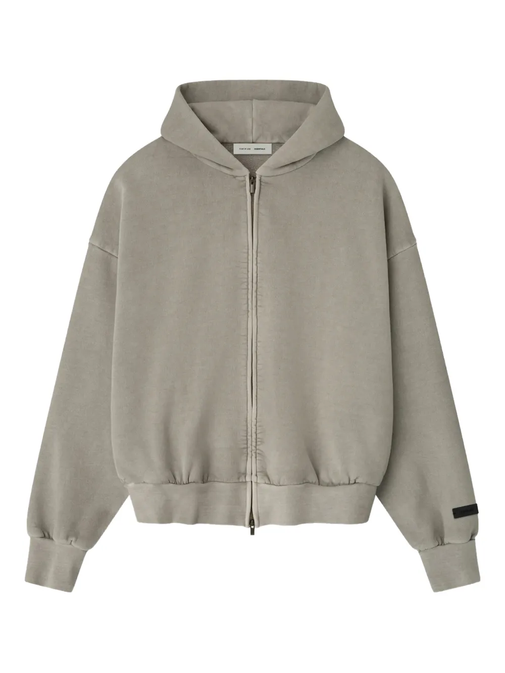 grey hoodie, front view