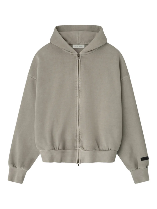grey hoodie, front view