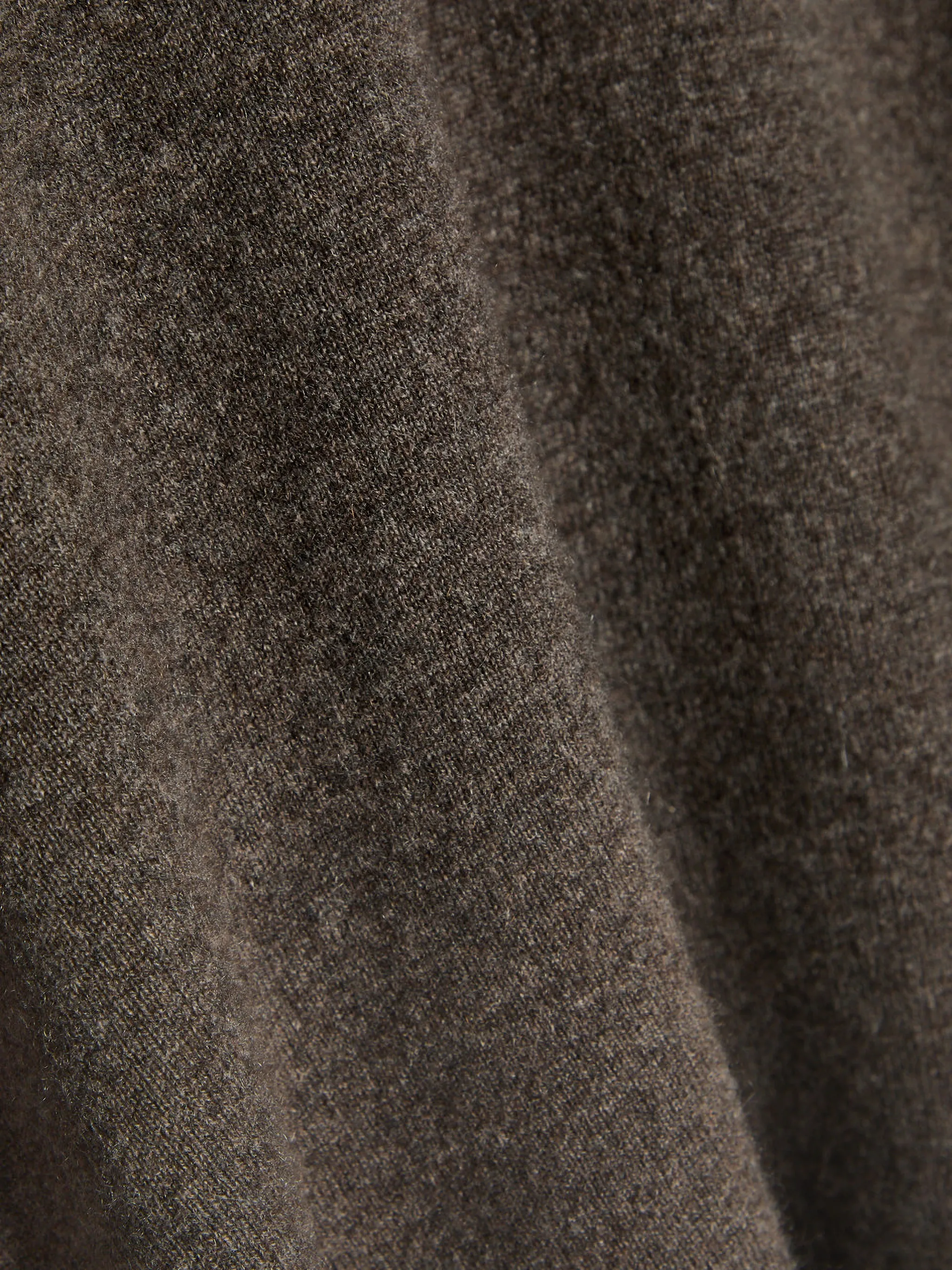 Close up of knitwear, showing texture of the cashmere fabric