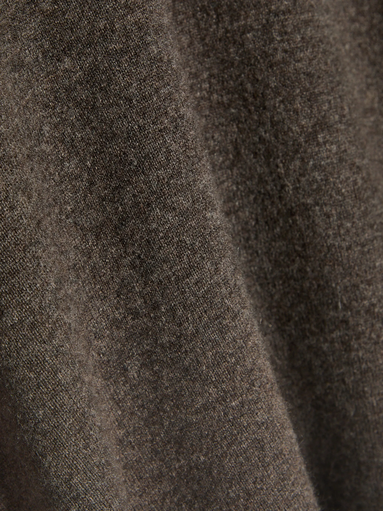 Close up of knitwear, showing texture of the cashmere fabric