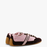 Pink shoes, side view