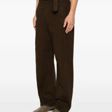 Brown pants, full body view
