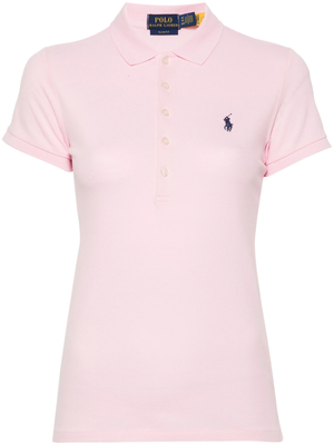 POLO RALPH LAUREN - Women Stretch Mesh Julie Polo Slim Short Sleeve Polo Shirt