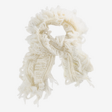 ANN DEMEULEMEESTER - Unisex Drina Cable Knit Ladder Stitchfringed Scarf