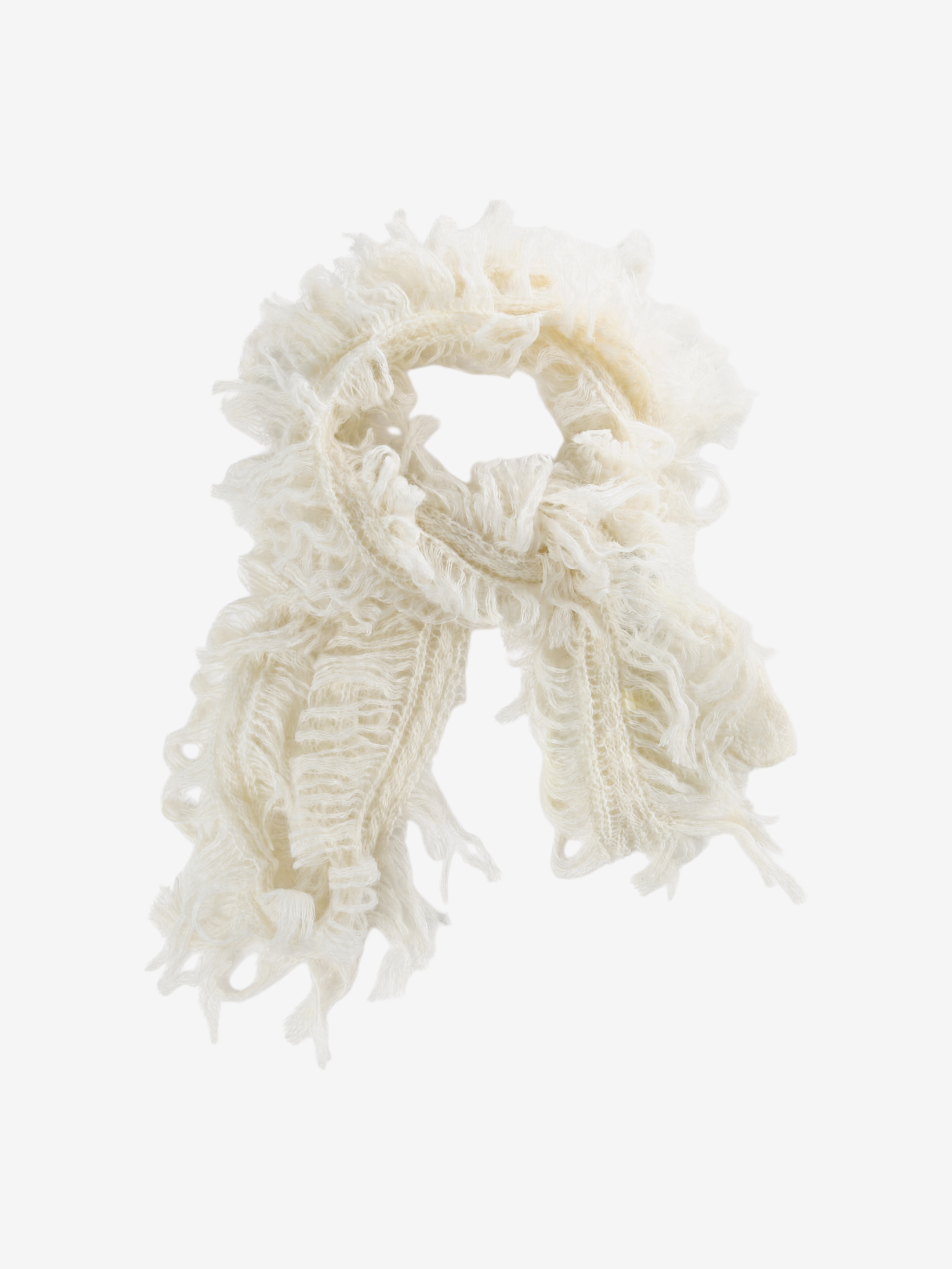 White scarf, front view