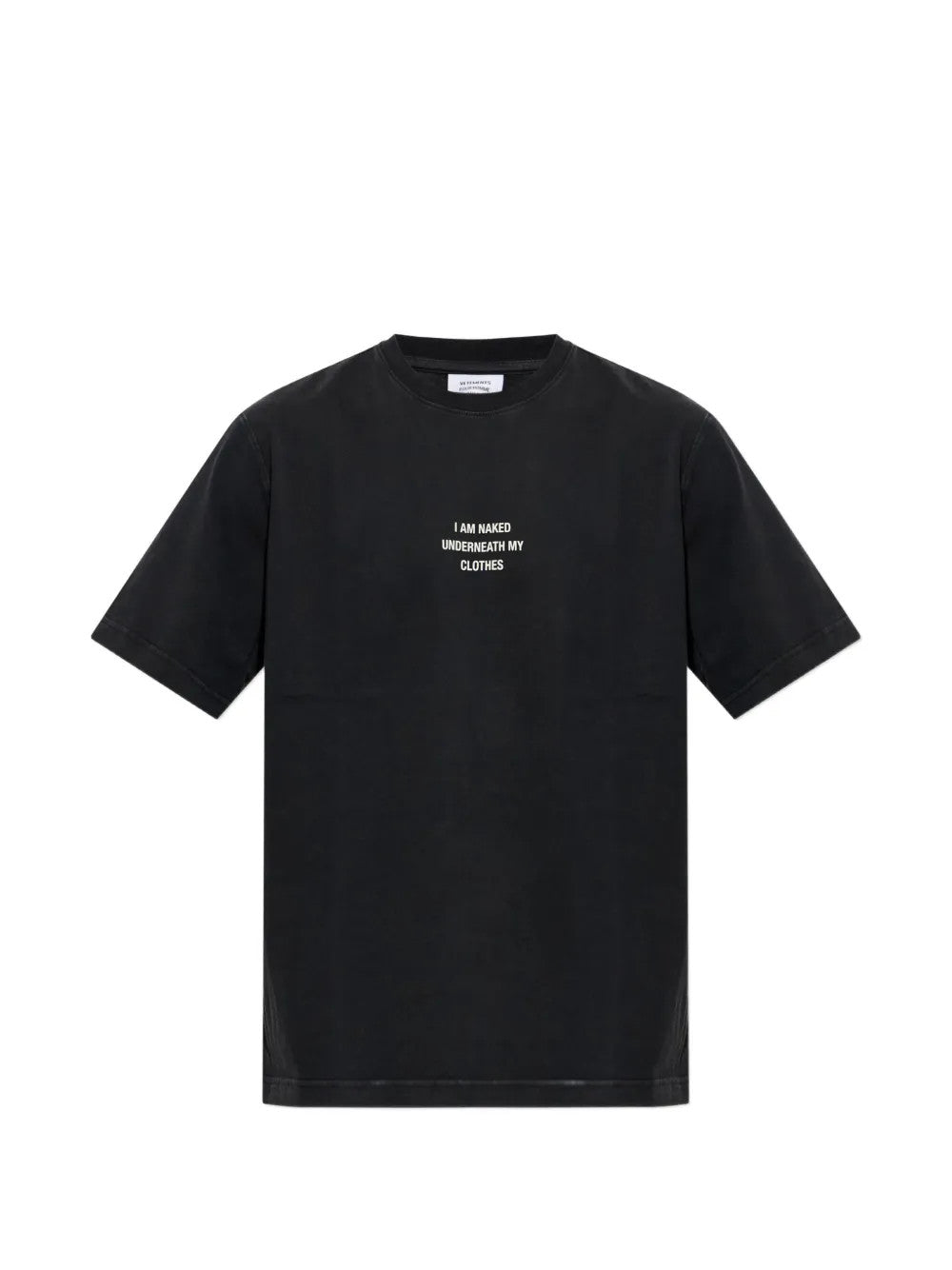 Black t-shirt, front view
