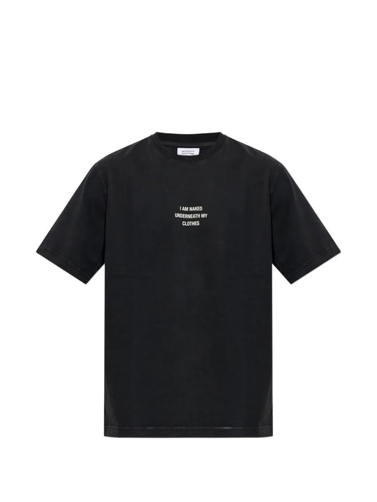 Black t-shirt, front view