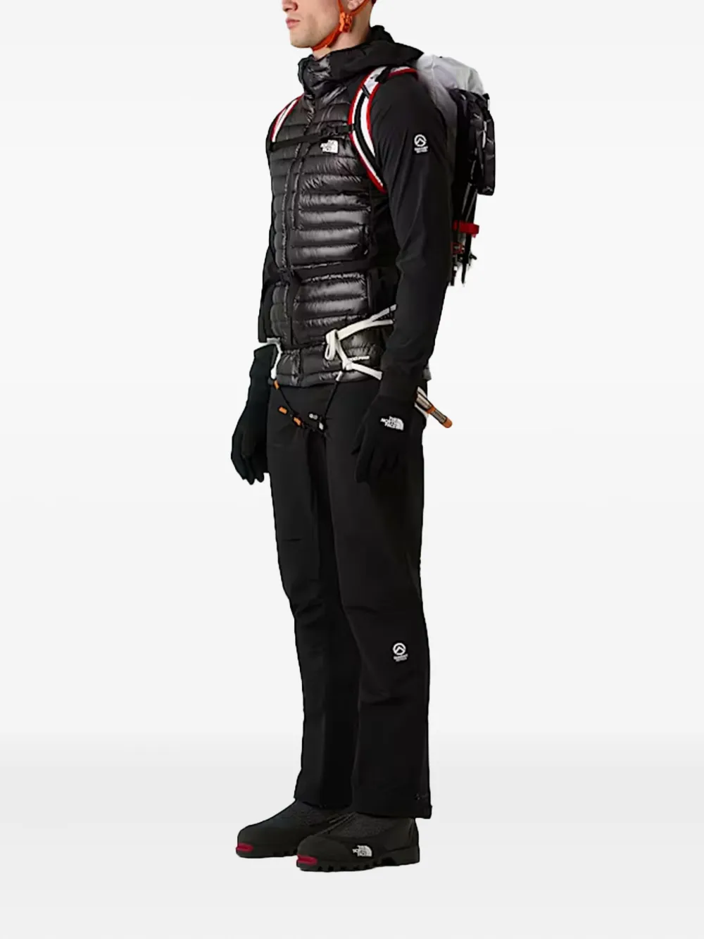 black hoodie, full body view