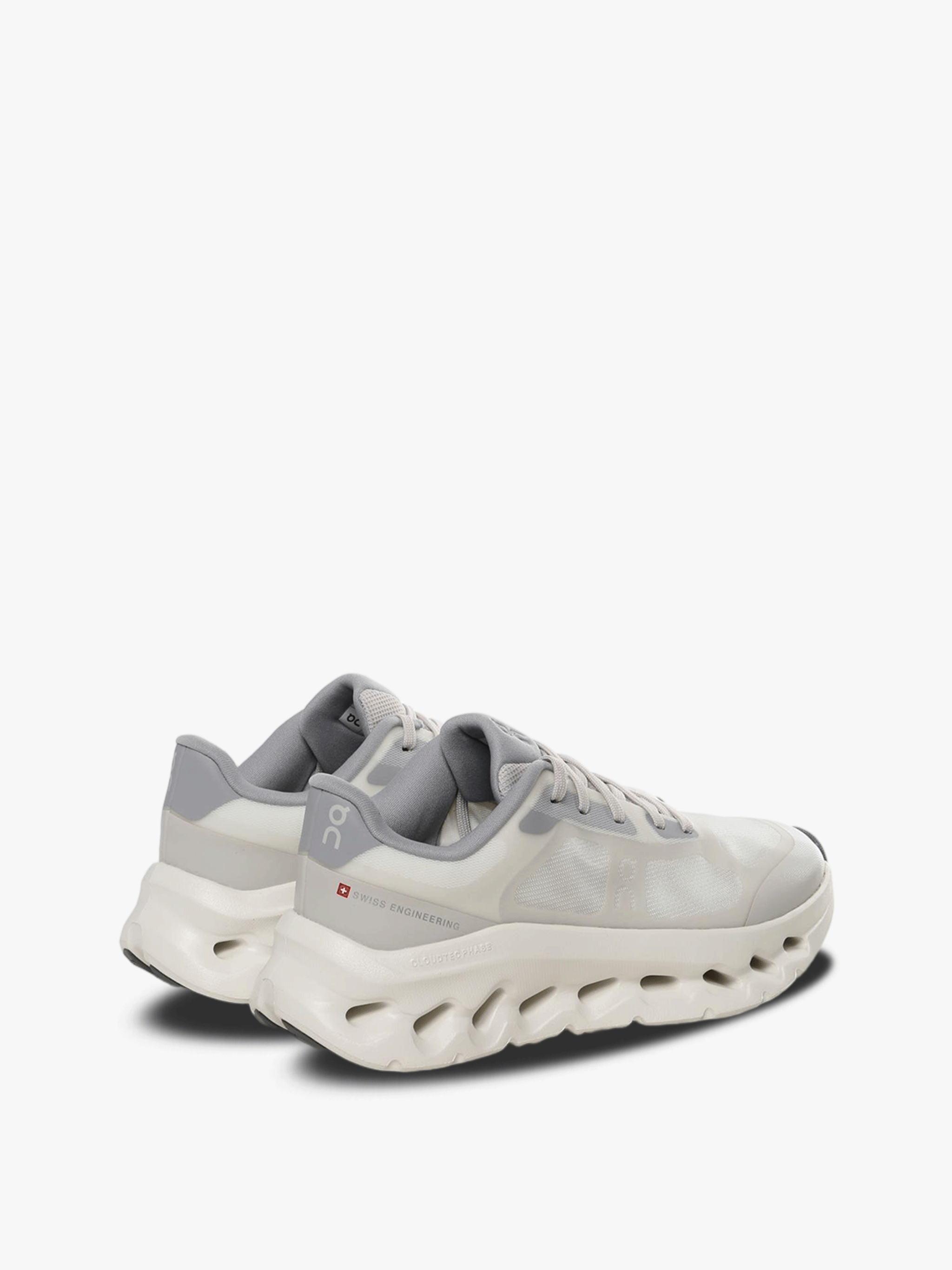 Grey sneakers, side view