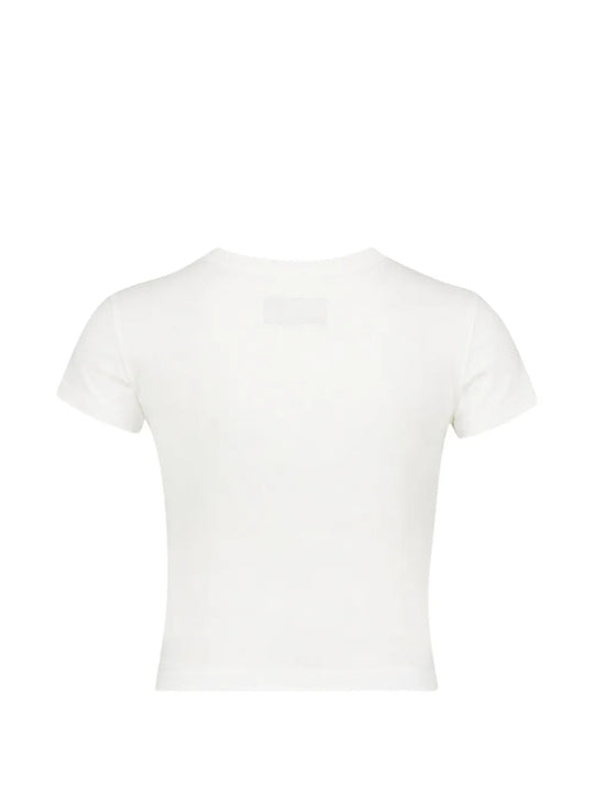 White t-shirt, back view