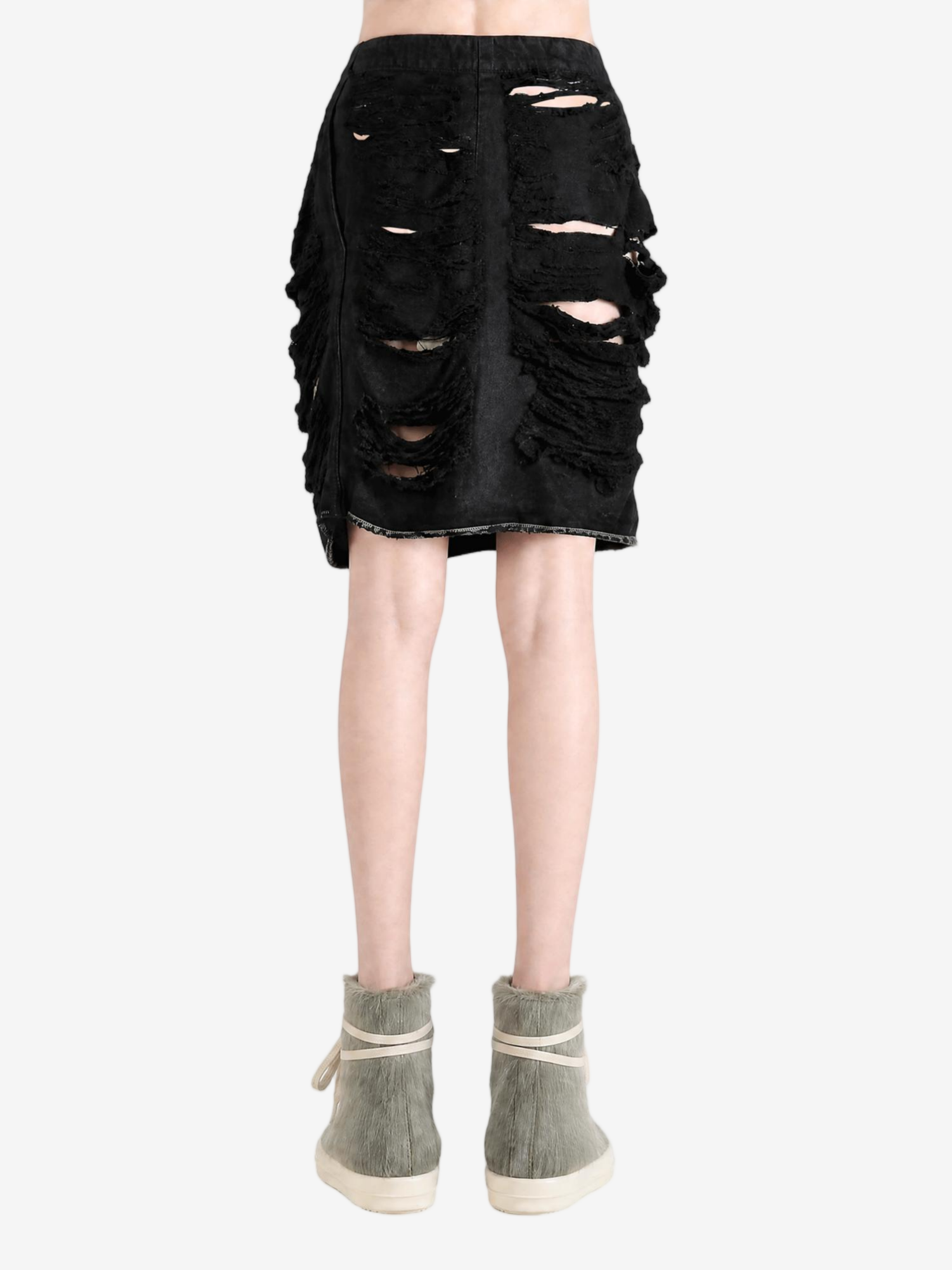 Black skirt, full body view
