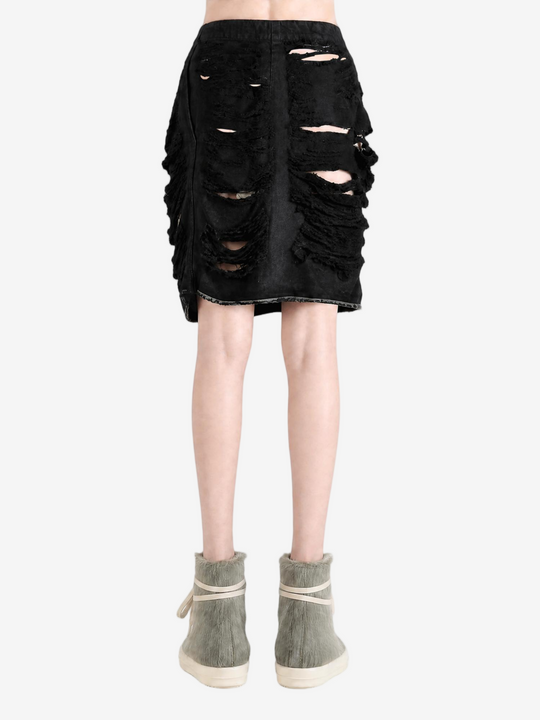 Black skirt, full body view