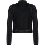 Black jacket, back view