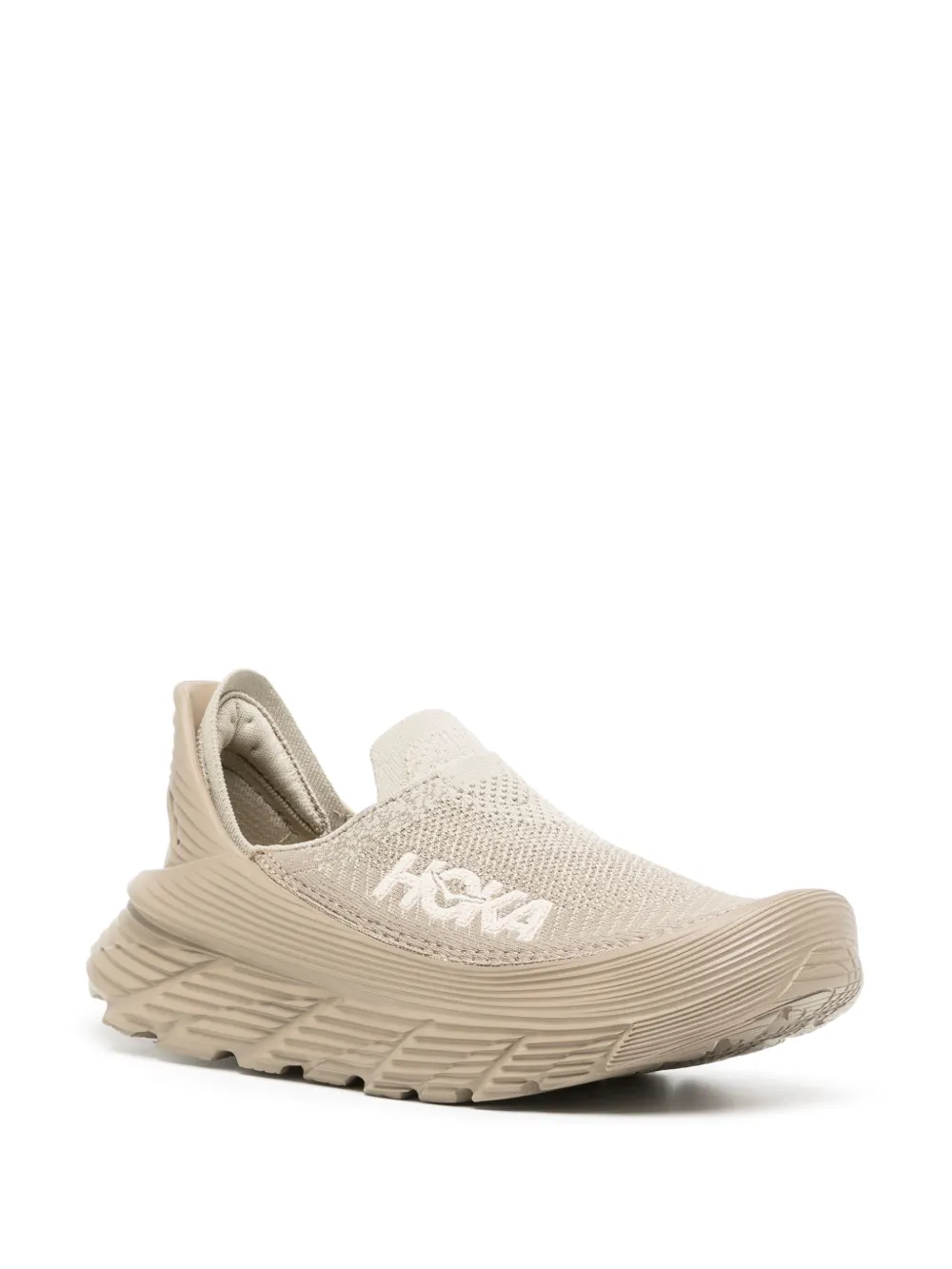 Brown sneakers, side view
