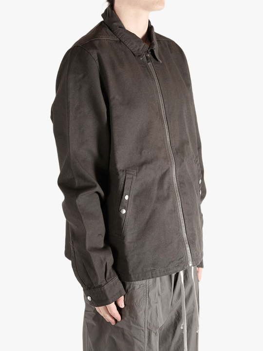 Brown jacket, side view