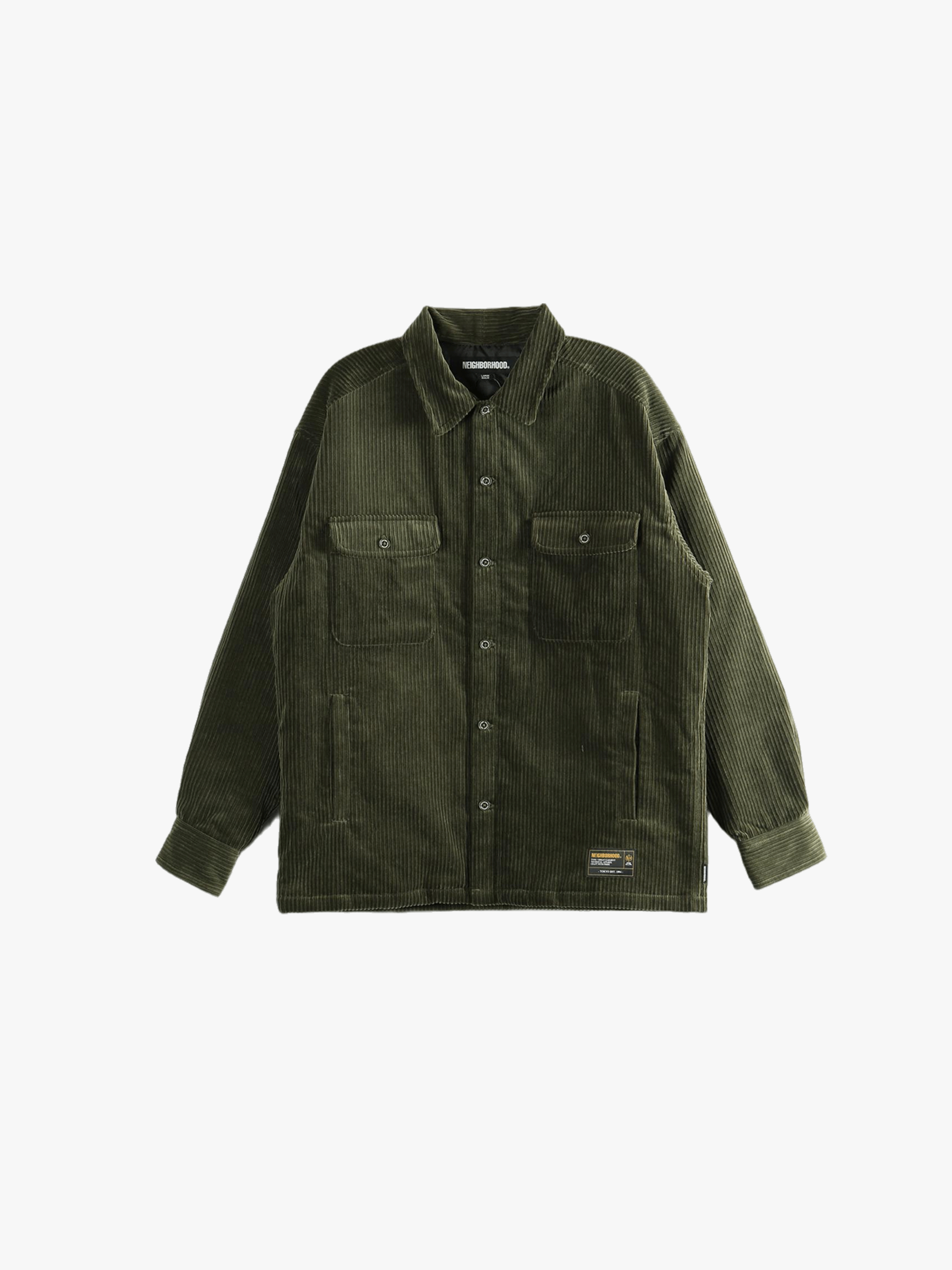 Green shirt, front view