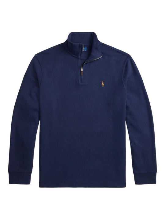 Navy knitwear, front view