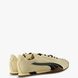 Tan shoes, side view