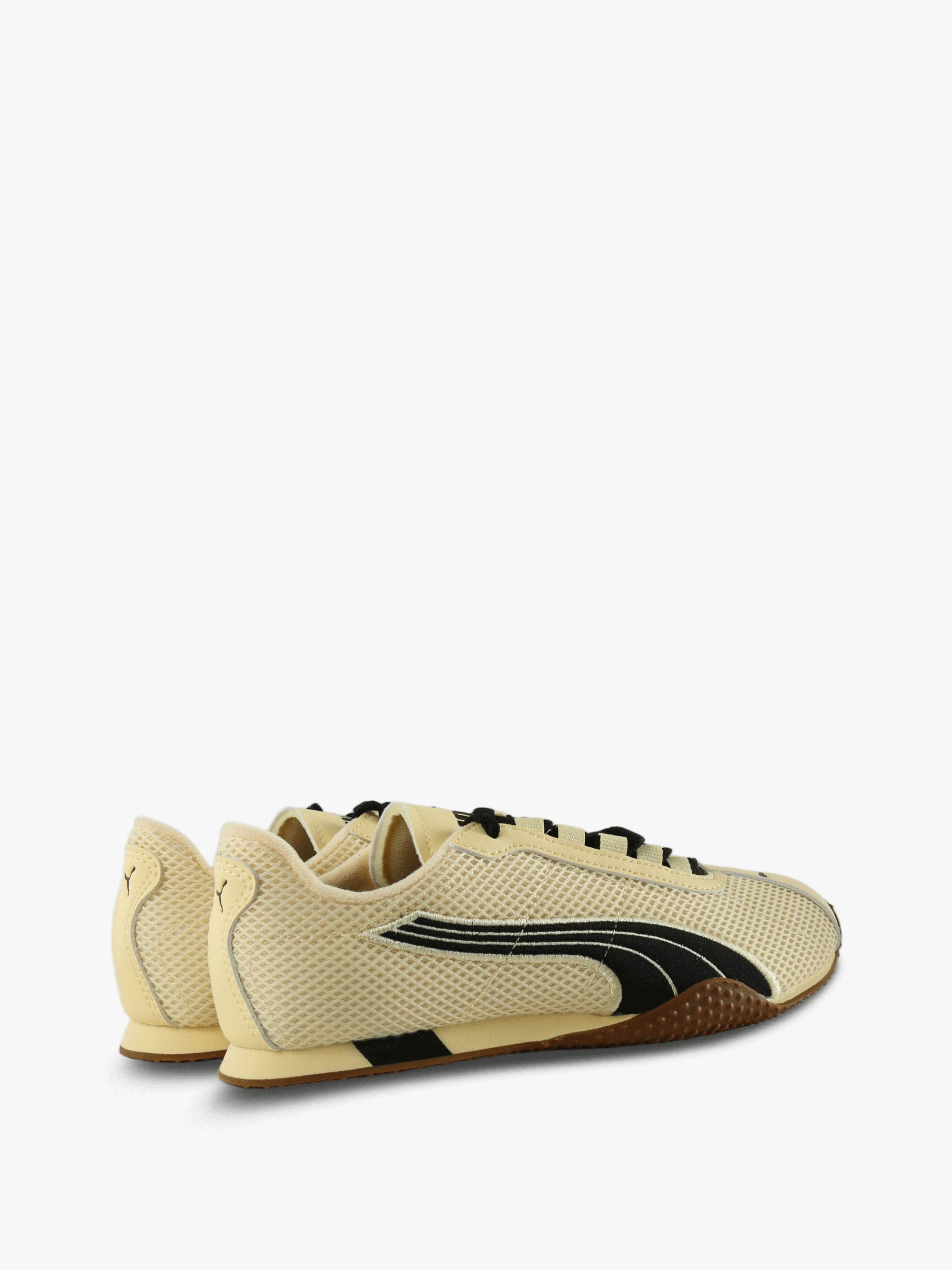 Tan shoes, side view