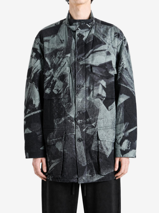 Grey jacket, full body view