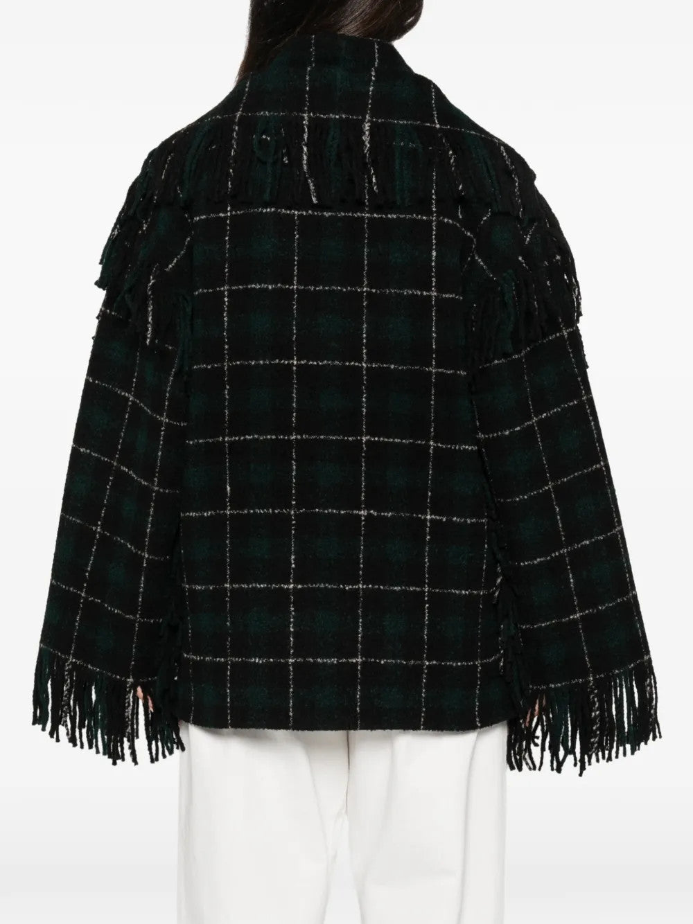 Black jacket worn by a person, showing the jacket fit