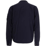 Blue shirts, back view