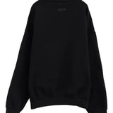 Black sweatshirt, back view