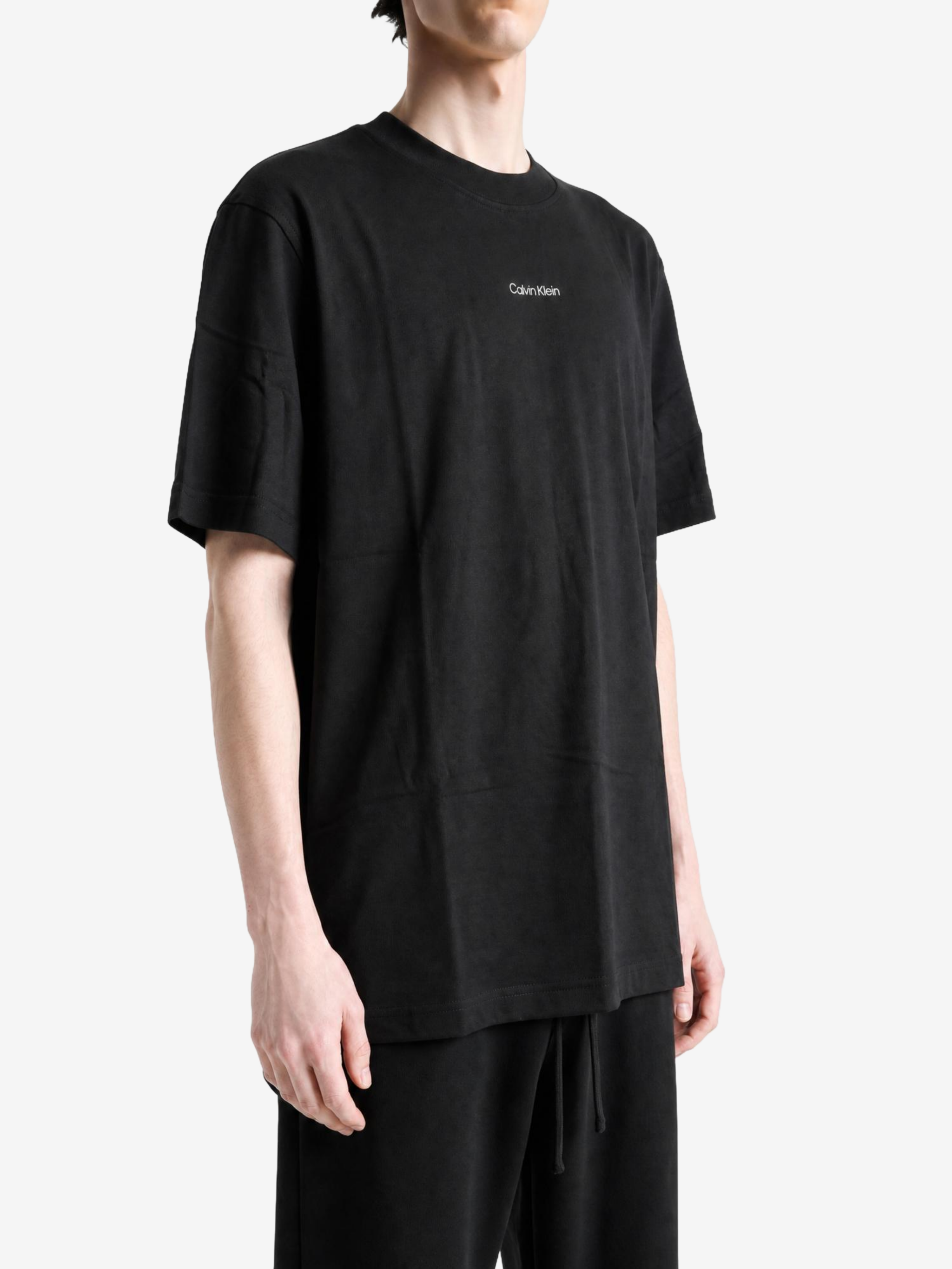 Black t-shirt, front view