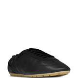 black sneakers,side view