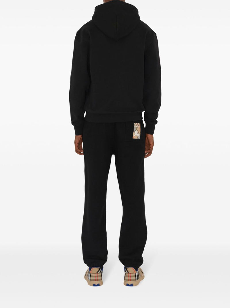 BURBERRY - Men Check Label Zip-Thru Hoodie