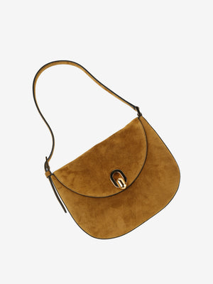 Tan bag, top view