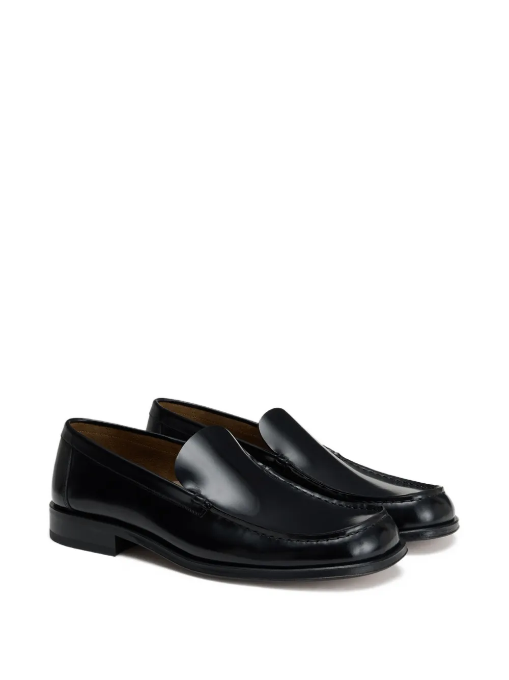 black loafers-mules,side view