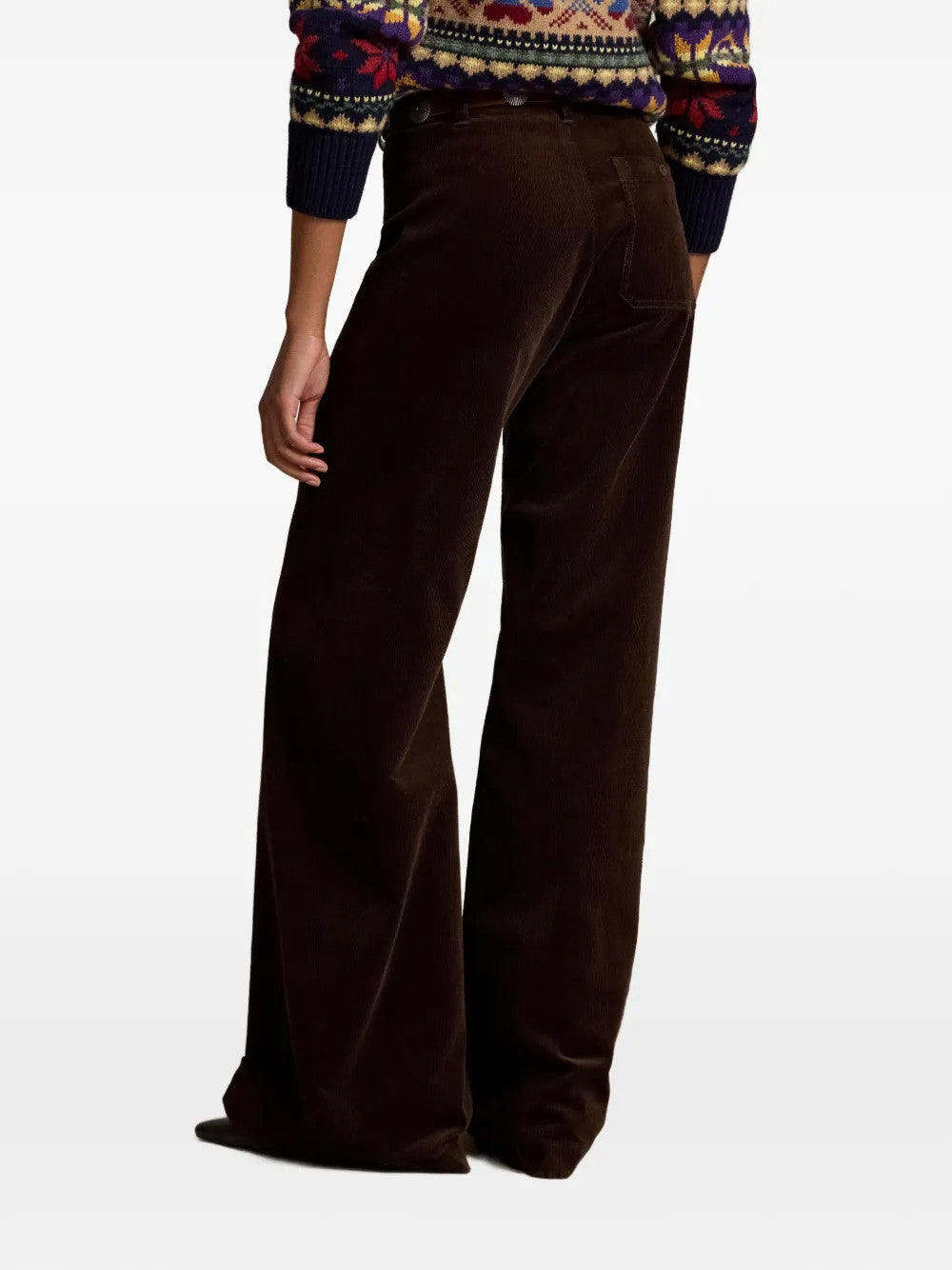 Brown pants, full body view