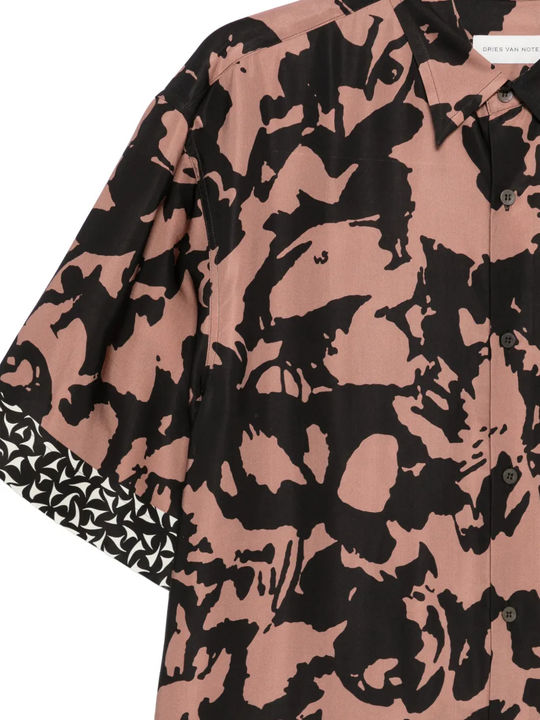 Close up of red shirt, showing texture of the viscose fabric