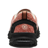 Orange sneakers, back view