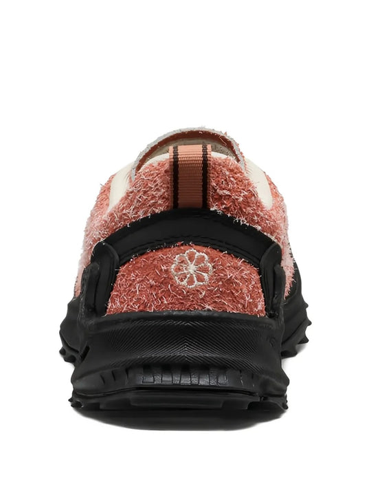 Orange sneakers, back view