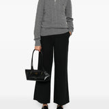 Grey knitwear, full body view