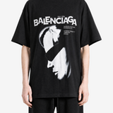 Black t-shirt, full body view