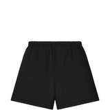 Black shorts, back view showing relaxed fit