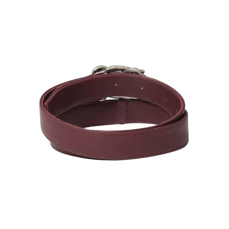 Burgundy accessories, back view