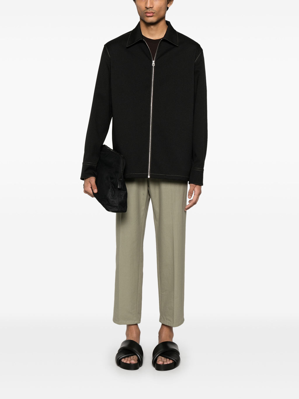 JIL SANDER - Men Zip-up Shirt