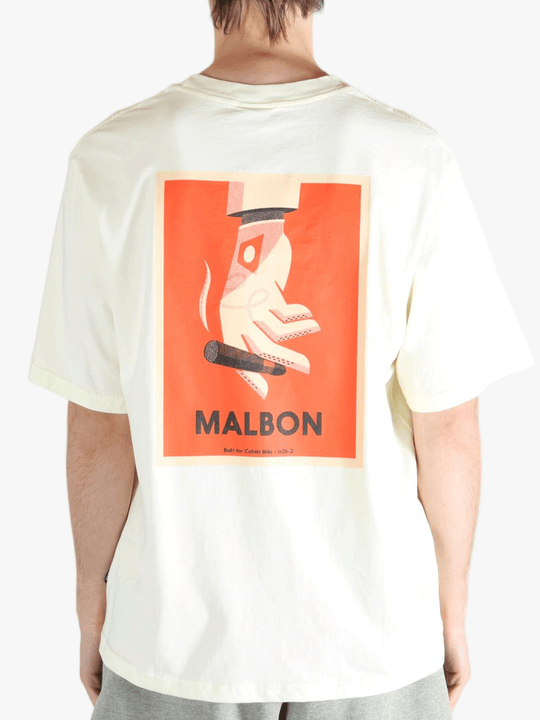 White t-shirt worn by a person, showing the shirt's fit