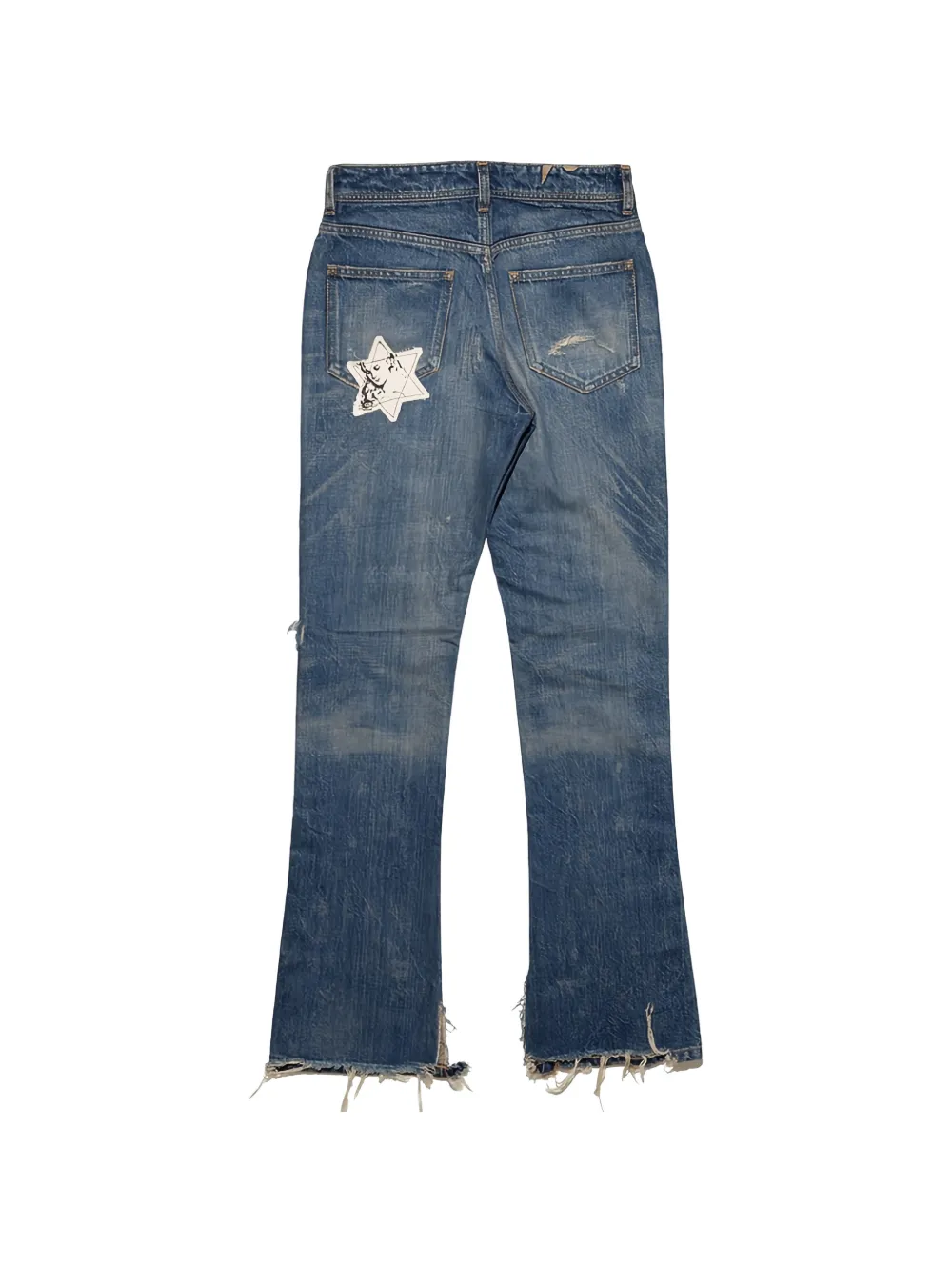 Blue jeans, front view