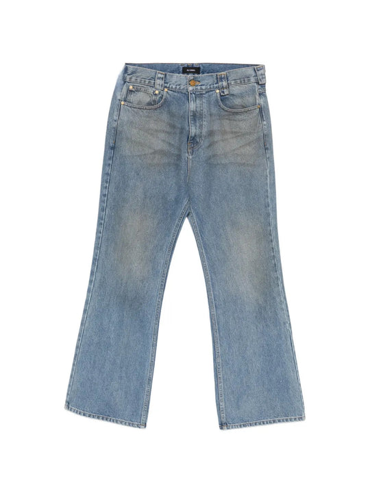 Blue pants, front view