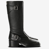 Black boots, front view