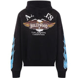 Black hoodie, back view