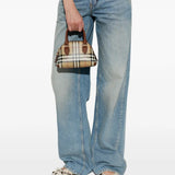 Tan bag, front view