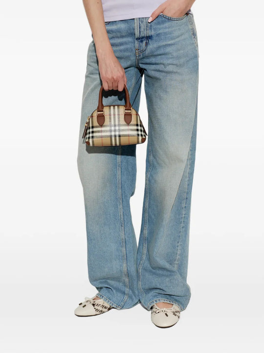 Tan bag, front view