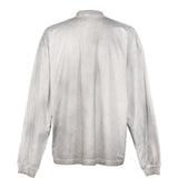 Grey shirt, back view