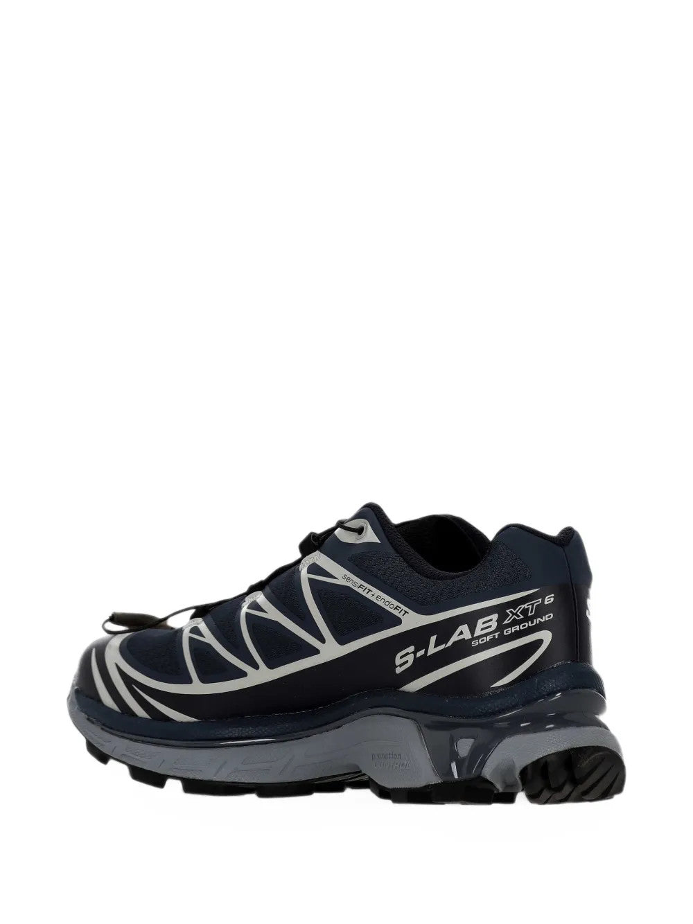 Navy shoes, side view